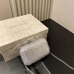 Alternative view of JIMMY CHOO Clutches Bags Silk Satin Silver 12X10X5CM G5010066466