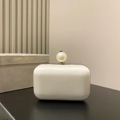 JIMMY CHOO Clutches Bags White-Pearl 12X10X5CM G0010066476
