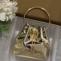 JIMMY CHOO Top Handle Bags Calf Leather Gold 16X15X9.5CM G8010066480