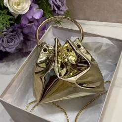 Alternative view of JIMMY CHOO Top Handle Bags Calf Leather Gold 16X15X9.5CM G8010066480