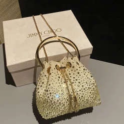 Alternative view of JIMMY CHOO Top Handle Bags Cream-Gold 16X15X9.5CM H8010066565