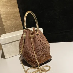 Alternative view of JIMMY CHOO Top Handle Bags Crystal Brown-Gold 16X15X9.5CM H8010066534