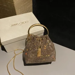 Alternative view of JIMMY CHOO Top Handle Bags Crystal Mesh Gold 16X16X9CM H5010066560