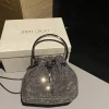 JIMMY CHOO Top Handle Bags Crystal Mesh Silver 16X16X9CM H5010066558