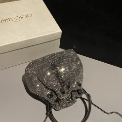 Alternative view of JIMMY CHOO Top Handle Bags Crystal Mesh Silver 16X16X9CM H5010066558