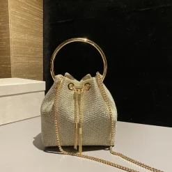JIMMY CHOO Top Handle Bags Gold-Silver 16X16X9CM G8010066567