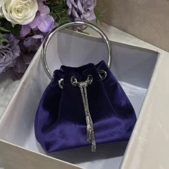 Alternative view of JIMMY CHOO Top Handle Bags Purple-Silver 16X15X9.5CM G8010066485