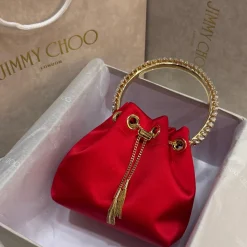 Alternative view of JIMMY CHOO Top Handle Bags Red-Gold 16X15X9.5CM I0010066490