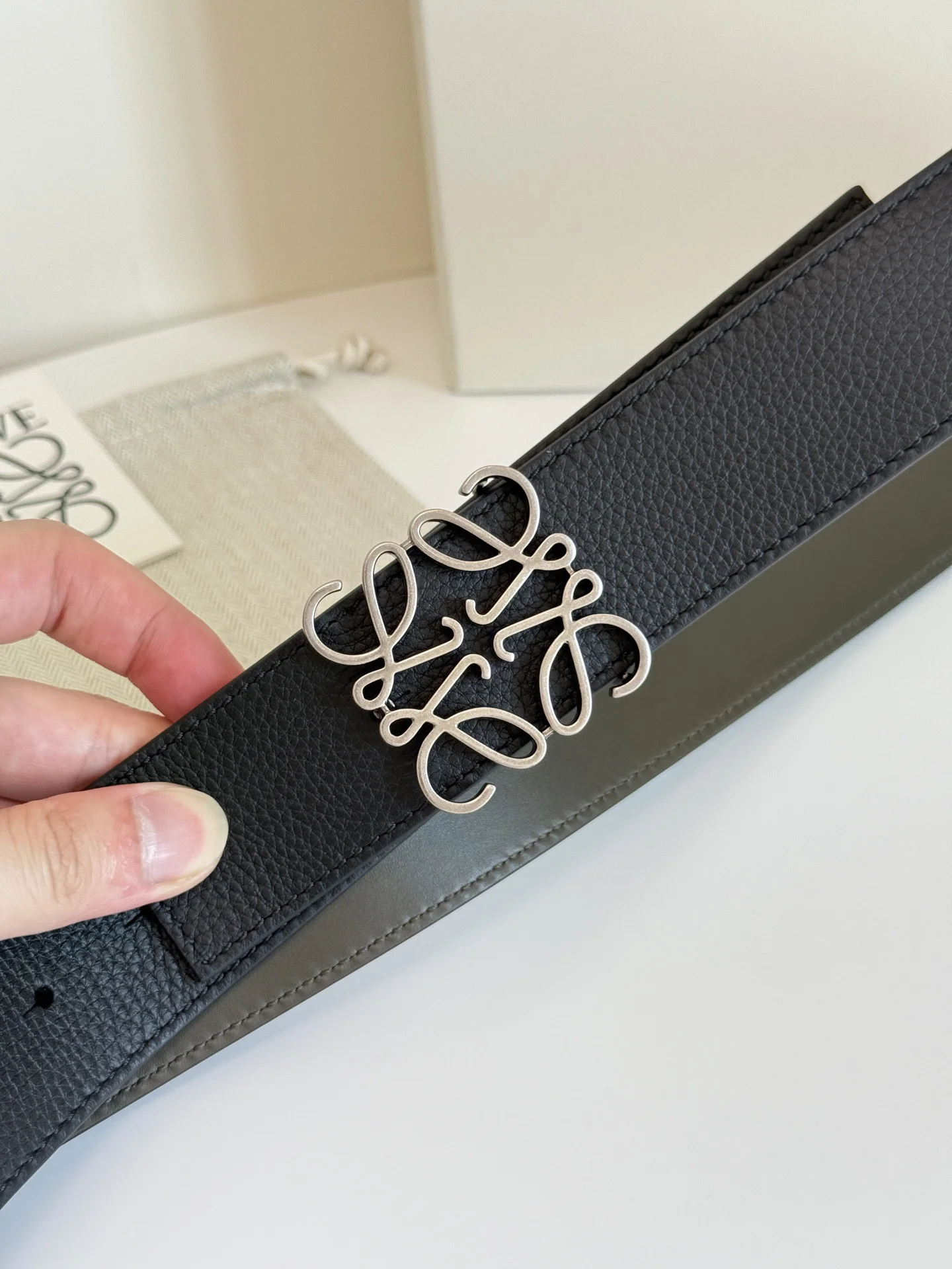LOEWE Belts Black-Silver A6010050160 - Image 4