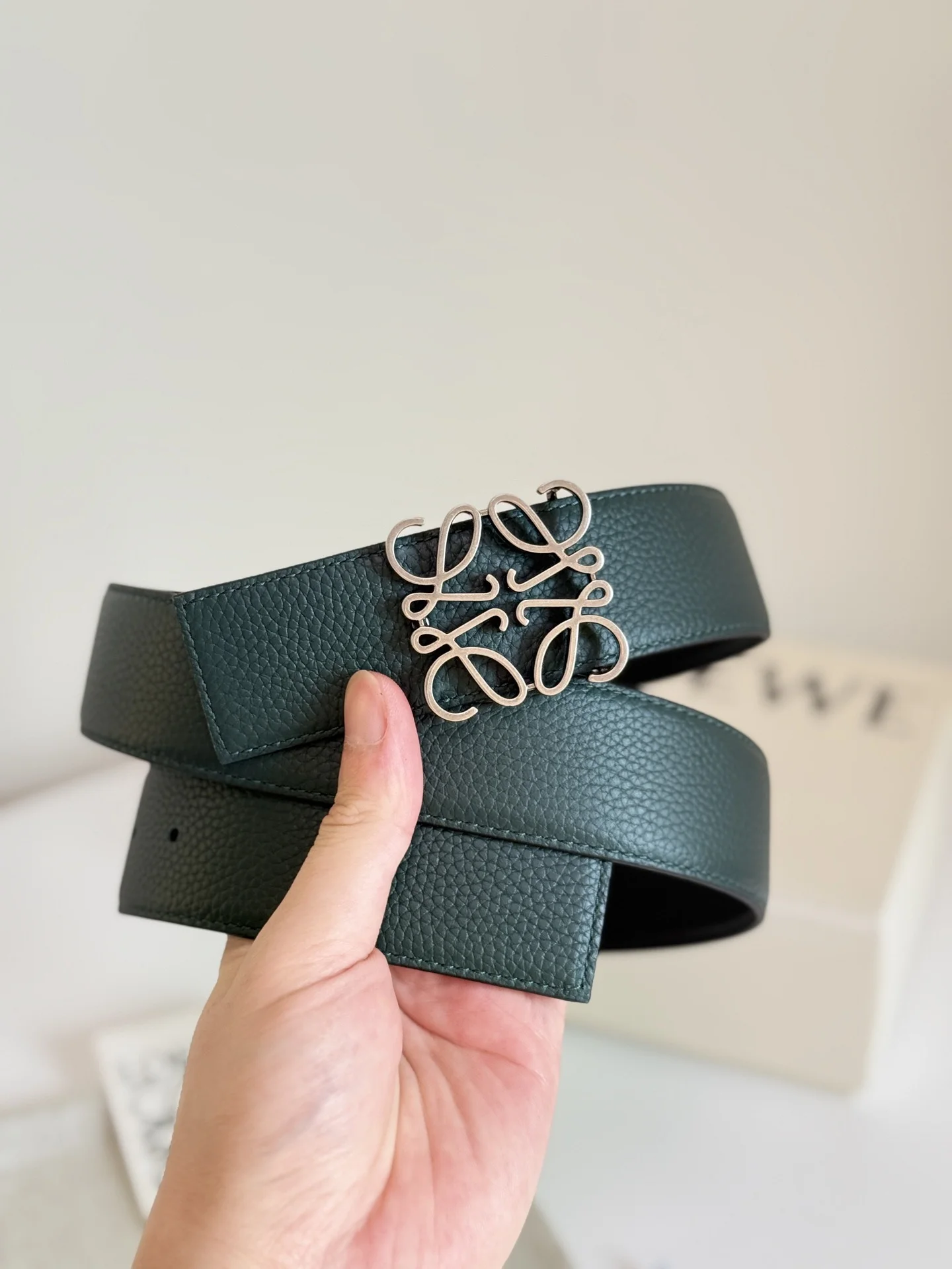 LOEWE Belts Green-Silver A6010050150 - Image 2