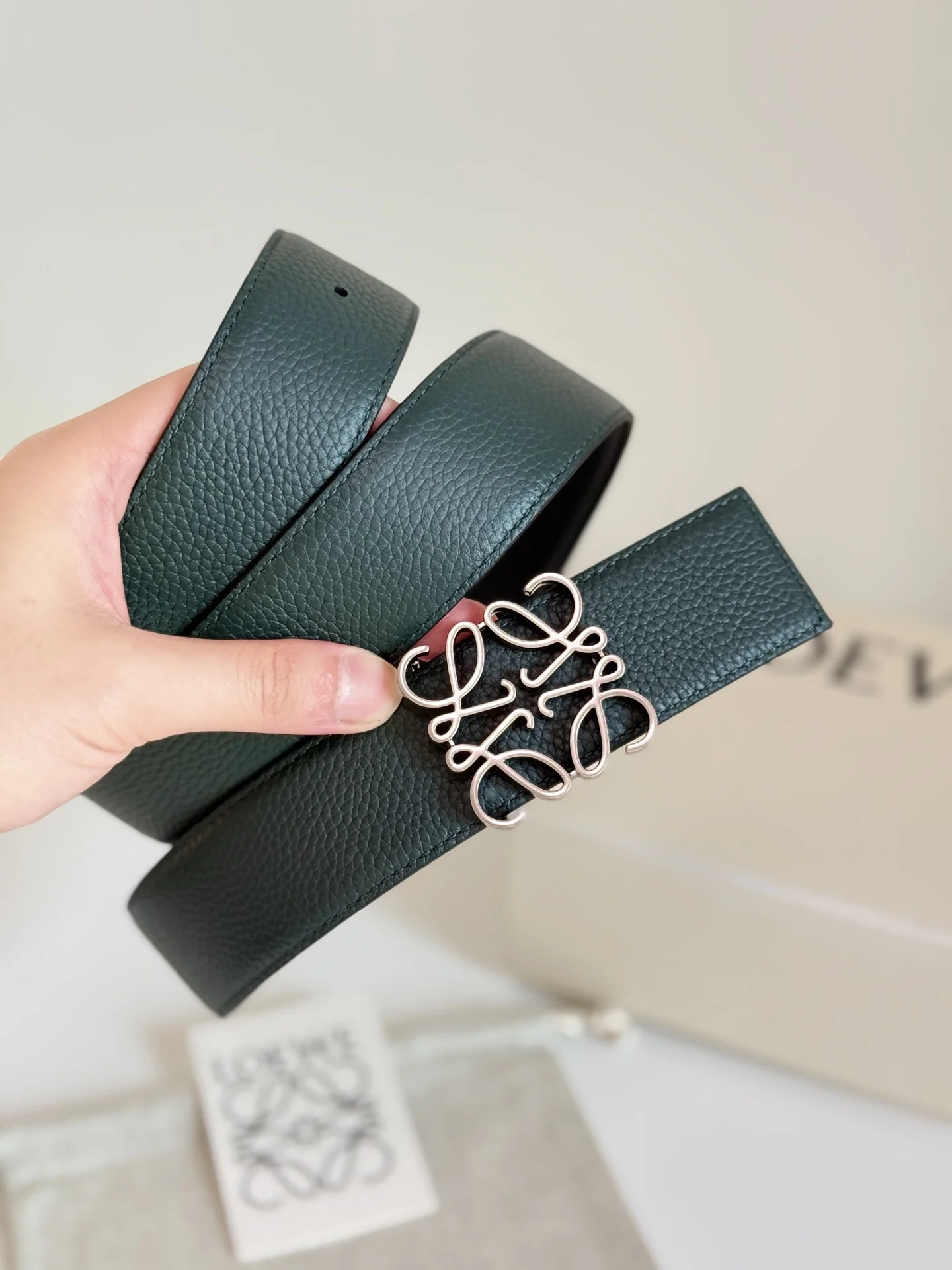 LOEWE Belts Green-Silver A6010050150 - Image 3
