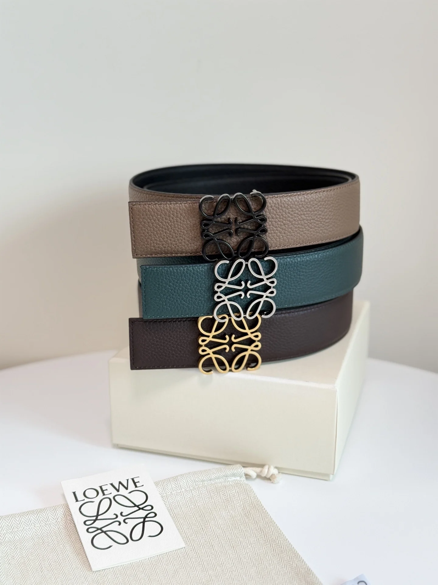 LOEWE Belts Green-Silver A6010050150 - Image 9
