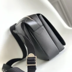 Alternative view of LOEWE Messenger Bags Calfskin Leather Black-Silver 28X21X10CM F8010063662