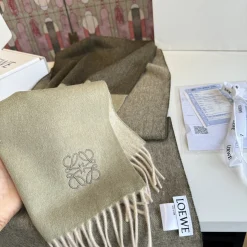 Alternative view of LOEWE Scarves Beige-Brown One Size A3010070530