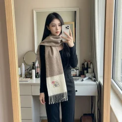 LOEWE Scarves Beige-White A3010070800
