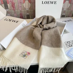 Alternative view of LOEWE Scarves Beige-White A3010070800