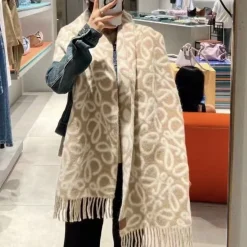 LOEWE Scarves Beige-White I510071043