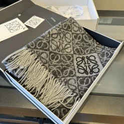 LOEWE Scarves Black-Gray A0510071113