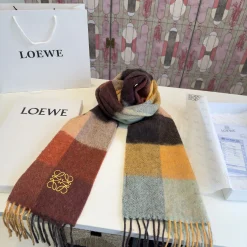 Alternative view of LOEWE Scarves Brown-Yellow-Gray A2010070359