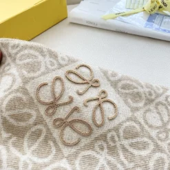 Alternative view of LOEWE Scarves Cashmere Beige-Gold One Size A1510070829