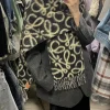 LOEWE Scarves Cashmere Black-Cream One Size A3010070858