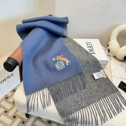 Alternative view of LOEWE Scarves Cashmere Blue-Gray 35X180CM A3510071498
