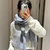 LOEWE Scarves Cashmere Blue-Gray One Size I510071534