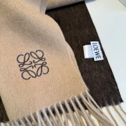 Alternative view of LOEWE Scarves Cashmere Brown-Beige One Size A3010070089