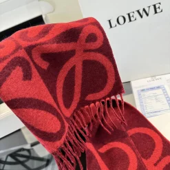 Alternative view of LOEWE Scarves Cashmere Wool Red-Burgundy A1010071086