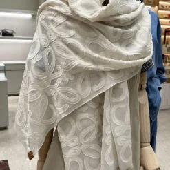 LOEWE Scarves Cotton Wool Silk White One Size A8010071272