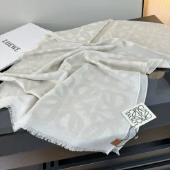 Alternative view of LOEWE Scarves Cotton Wool Silk White One Size A8010071272