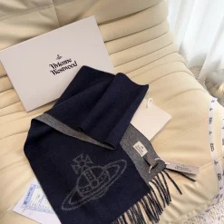 Alternative view of LOEWE Scarves Wool Blue-Gray 168X28CM I510070778