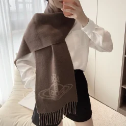 LOEWE Scarves Wool Brown-Beige One Size I510070779