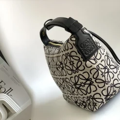 Alternative view of LOEWE Shoulder Bags Black-Beige 21X17X12.5CM E0010063145