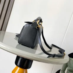 Alternative view of LOEWE Shoulder Bags Black-Gold 18X12.5X7.5CM F7010060602