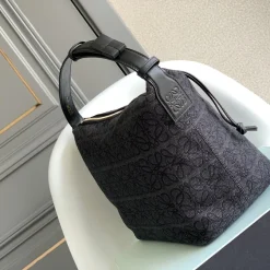 Alternative view of LOEWE Shoulder Bags Black-Gold 27X21X16.5CM E3010063170