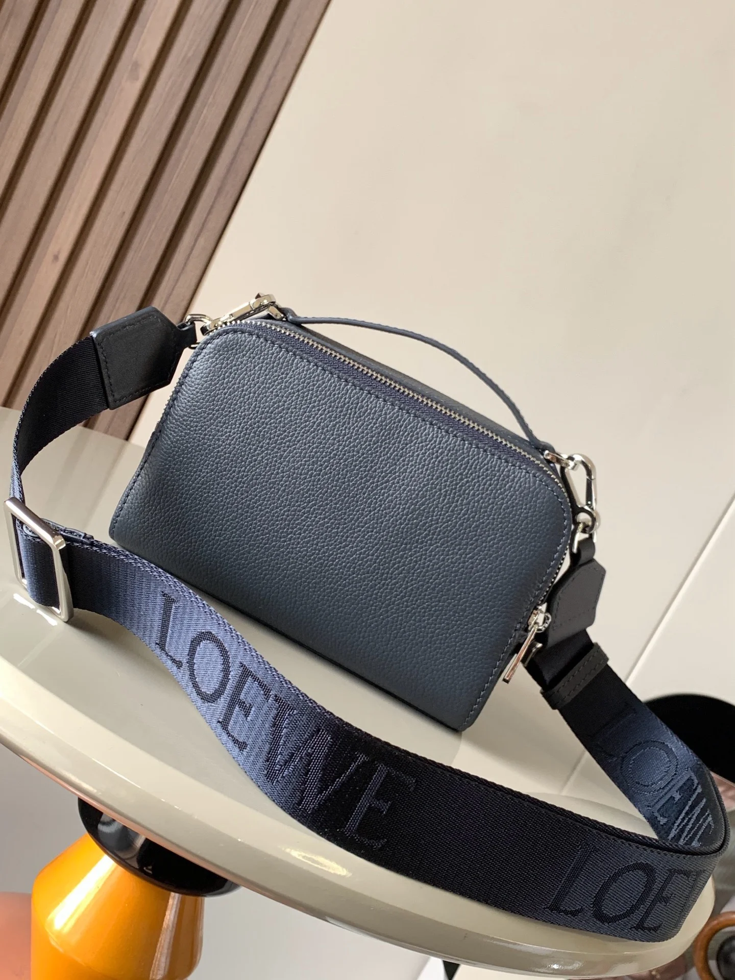 LOEWE Shoulder Bags Blue-Navy 18X13X8.5CM F4010060428 - Image 4