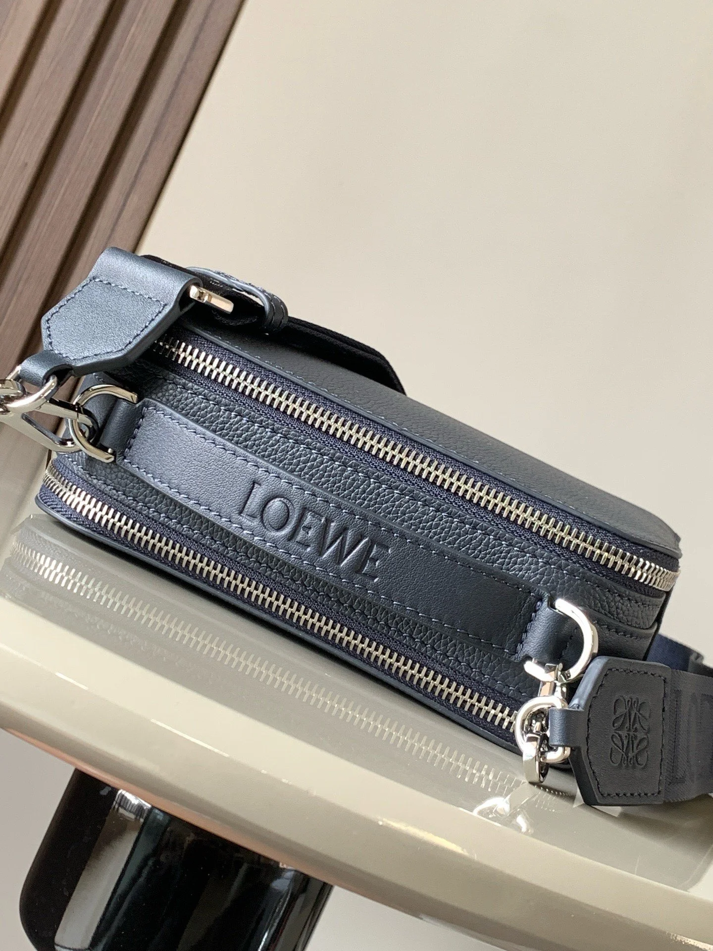 LOEWE Shoulder Bags Blue-Navy 18X13X8.5CM F4010060428 - Image 6