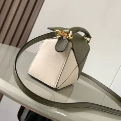 Alternative view of LOEWE Shoulder Bags Green-Cream 18X12.5X8CM E3010060483