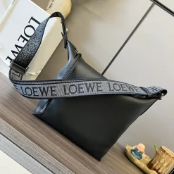 LOEWE Shoulder Bags Leather Jacquard Black-Gray 29X10.5X22CM F8010063542