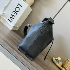 Alternative view of LOEWE Shoulder Bags Leather Jacquard Black-Gray 29X10.5X22CM F8010063542