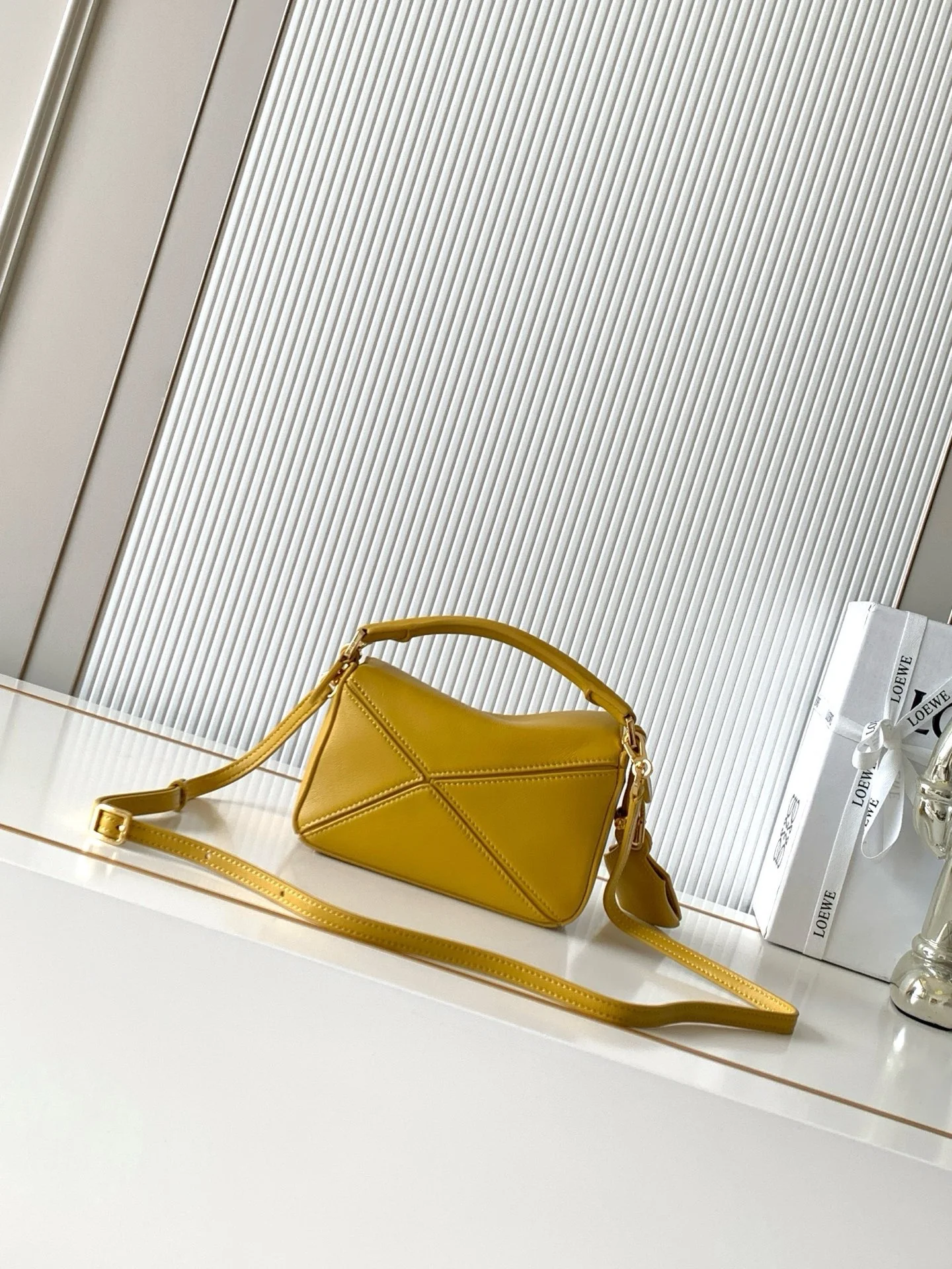 LOEWE Shoulder Bags Yellow 18X12.5X7.5CM F7010060567 - Image 4