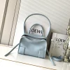LOEWE Top Handle Bags Soft Calf Leather Light Blue 24.5X18.5X10CM G9010060457