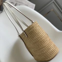 Alternative view of LOEWE Totes Bags Raffia Leather Tan-White 30X21X11CM F0010063838