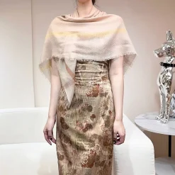 Alternative view of LORO PIANA Scarves Cashmere Beige-Brown One Size A4510071560