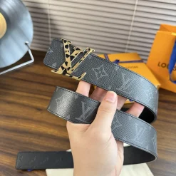 Alternative view of LV Belts Black-Gold 4.0cm Width A6010050023
