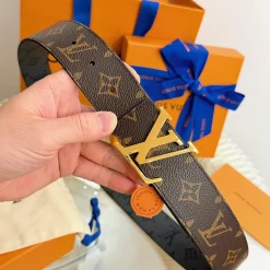 LV Belts Brown-Gold 4.0cm Width A7010050044