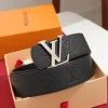 LV Belts Leather Black-Silver B2010050140