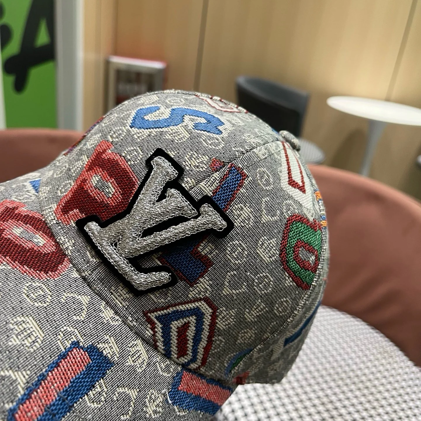 LV Caps Gray-Multi F010072781 - Image 11