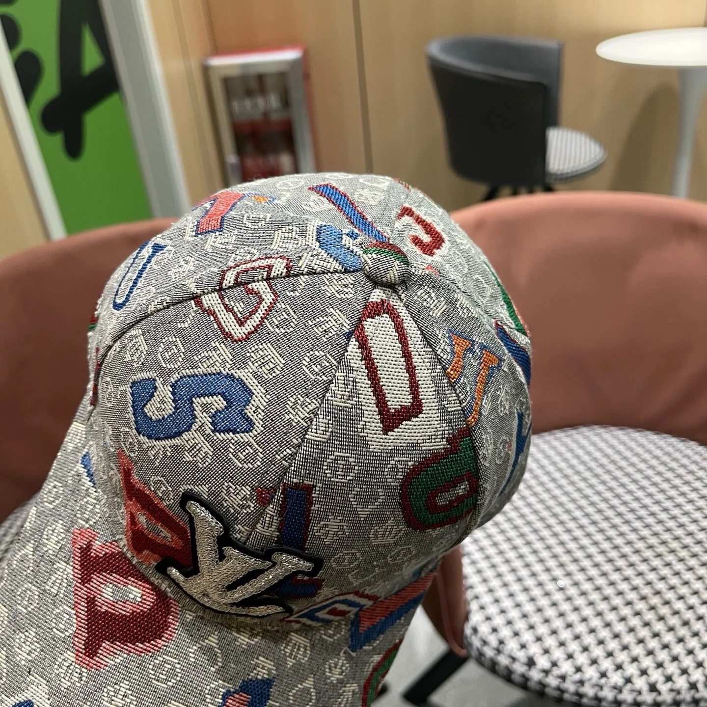 LV Caps Gray-Multi F010072781 - Image 12